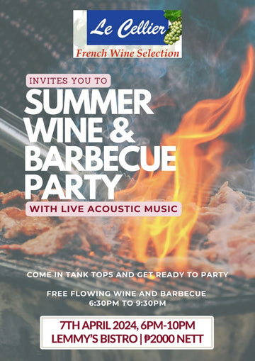 Summer Wine and Barbecue Party - April 7, 2024 6:00PM to 10:00PM Lemmy's Bistro