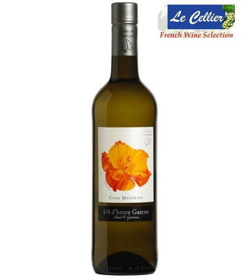 Gros Manseng Blanc 2021: ¼ d’Heure Gascon - Côtes de Gascogne IGP (Semi-Sweet White Wine)